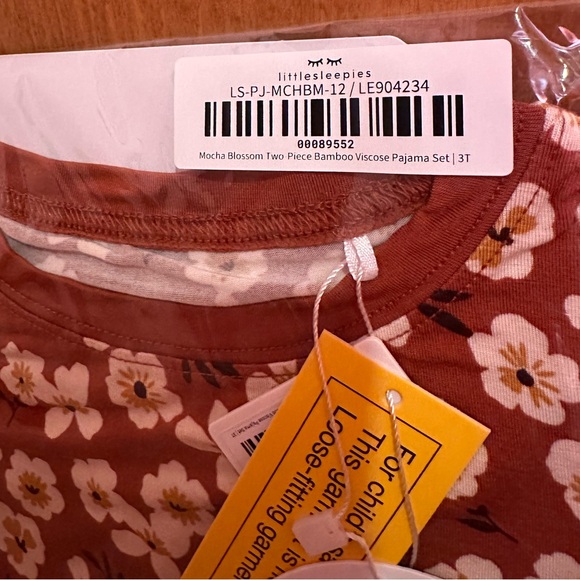 Little Sleepies Mocha Blossom Set 3T, NWT - Picture 2 of 2